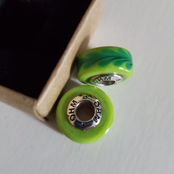 OHM "Trees" Beads - 2 Beads - Picture 3 of 11